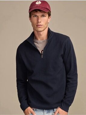 Lucky Brand Sweater XL Half-Zip Blue